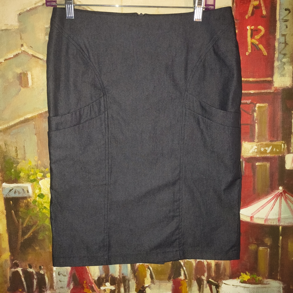 Ronen Chen Charcoal Pencil Skirt